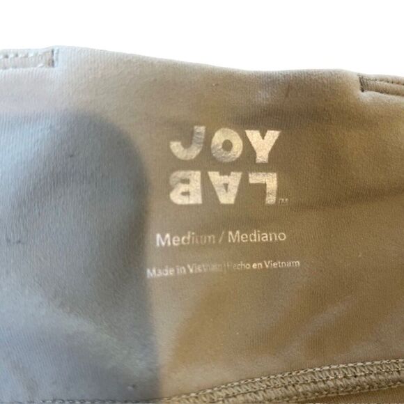 Joy Lab Leggings Ruched Detailed Compression with Mesh Olive Gray Medium - Picture 9 of 10